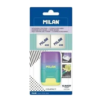 Vodová barva Temperówko-gumka Compact Sunset + 2 gumki MILAN (pl, 2000, Milan)