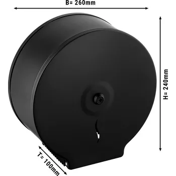 G.Gastro Zásobník na velké role toaletního papíru - nerezová ocel - černý
