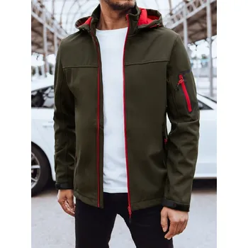 Pánská softshellová bunda Tmavá khaki softshellová bunda s kapucí TX4471 Velikost: M