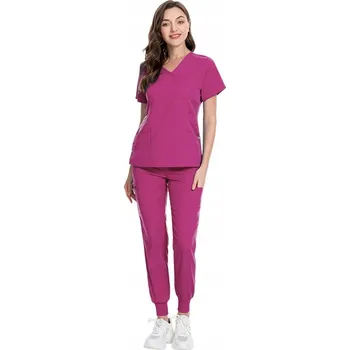 Dámská zdravotnická souprava SCRUB UNIFORM, MODEL CURE, BARVA RŮŽOVÁ, VELIKOST XXL