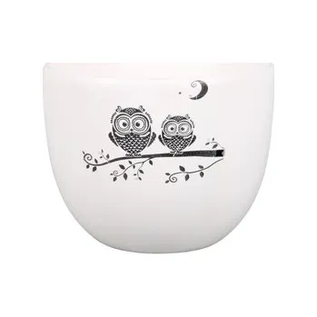 Obal na květináč Obal na květník PURKYNĚ SOVA NATUR keramický matný d13x11cm