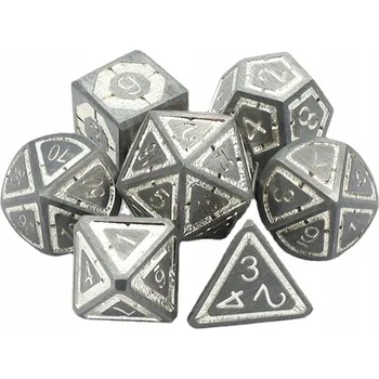 Příslušenství k deskovým hrám STROJ ČASU SADA 7 KOVOVÝCH RPG kostek