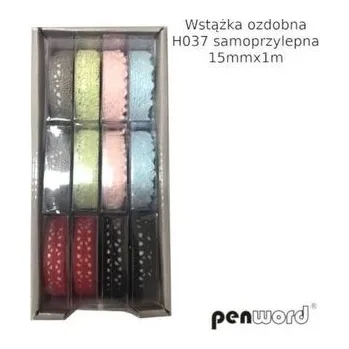 Set školních potřeb Wstążka ozdobna samoprzylepna 15mmx1m (12szt) (pl, 2000, Pudr, Penword)