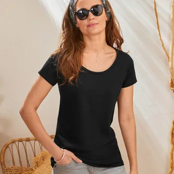 Dámské tričko Tričko s kulatým výstřihem a krátkými rukávy černá 54