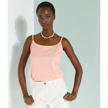 Dámské tričko Top s úzkými ramínky z bio bavlny broskvová 34/36