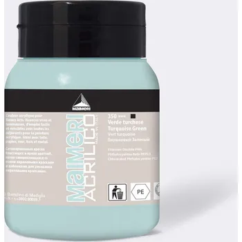 Speciální výtvarná barva Akrylová barva Maimeri Acrilico 500 ml – tyrkys zelený 350
