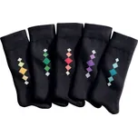 Sada 5 párů ponožek s barevným motivem sada černá 35-38