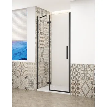 Sprchové dveře GELCO TRINITY BLACK dveře do niky levé, 900 mm, čiré sklo, GT1290CL-B