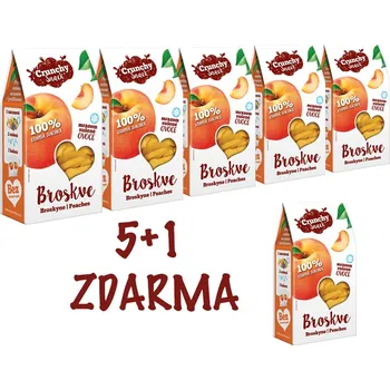 Sušená potravina Royal Pharma s.r.o. Crunchy snack, Mrazem sušené broskve, 15g | 5+1 ZDARMA