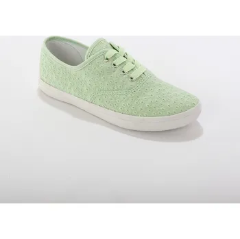 Dámské tenisky Plátěné tenisky s výšivkou zelená 40
