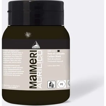 Speciální výtvarná barva Akrylová barva Maimeri Acrilico 500 ml – černá karbonová 537