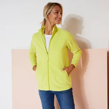 Dámská mikina Blancheporte Fleecová mikina na zip anýzová M