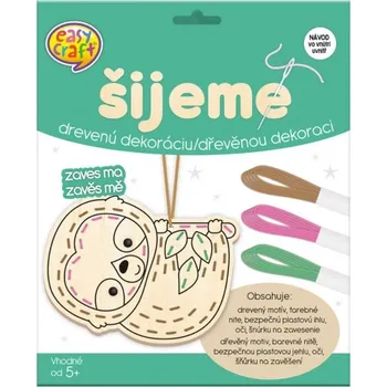 kreativní sada Majjam Kreativní tvoření - šijeme dřevěnou dekoraci - Lenochod