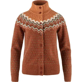 Dámské oblečení svetr dámský FJÄLLRÄVEN Övik Knit Cardigan W, Autumn Leaf-Desert Brown - M