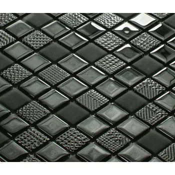 Obklad Skleněná mozaika Englass 30 x 30 cm černá