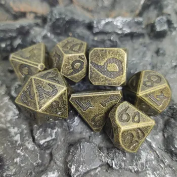 Příslušenství k deskovým hrám JAZON SADA 7 KOVOVÝCH RPG KOSTEK