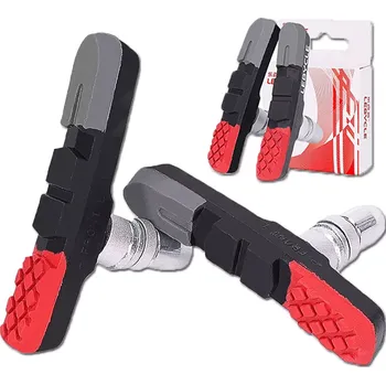 Brzdová destička Brzdové špalky v-brake se závitem pro MTB, trekingová a městská kola Černá / červená