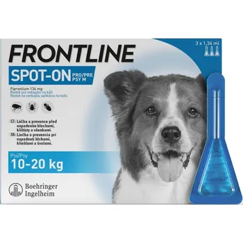 FRONTLINE Spot On pro psy, 10-20 kg/3x 1,34 ml