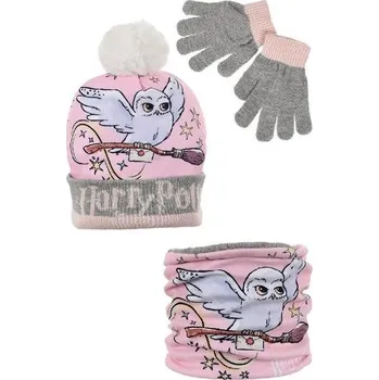 Pokrývka hlavy SOUPRAVA ČEPICE, NÁKRČNÍK A RUKAVICE HARRY POTTER - velikost 52 (cs, Forkids)