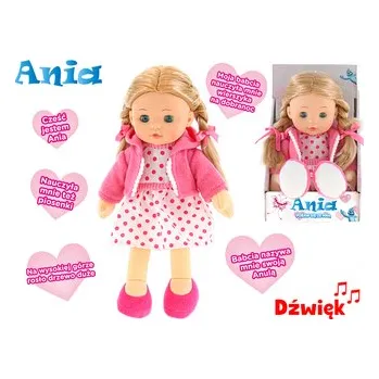 Panenka Ania 31cm mrkací měkké tělo na baterie polsky mluvící v krabičce