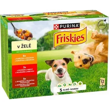 Krmivo pro psa Purina Friskies Adult Multipack hovězí/kuře/jehněčí v želé