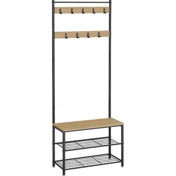 Předsíňová stěna Textilomanie INDUSTRY 175 cm, černá/dub sonoma