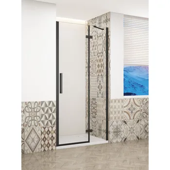 Sprchové dveře GELCO TRINITY BLACK dveře do niky pravé, 1100 mm, čiré sklo, GT1211CR-B