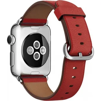 Příslušenství k chytrým hodinkám Kožený řemínek pro Apple Watch 38/40/41/42mm Barva: Červená