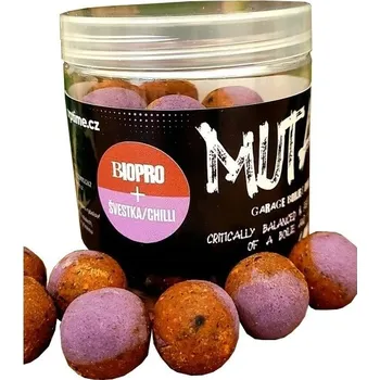 Boilies G.B.U. Vyvážené Boilies Mutant Biopro Švestka Chilli 130g Hmotnost: 130g, Průměr: 24mm