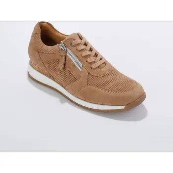 Dámské tenisky Kožené tenisky se zipem a korkovou vsadkou béžová 39