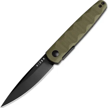 kapesní nůž Kizer Bamboo Nitro-V Černý PVD OD Zelené G10 Rukojeti V3722A2