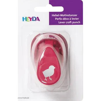 Děrovačka Děrovač červený - prase, velikost výseku cca 15mm. Pro papíry do gramáže 220 g/m2 (cs, HEYDA)