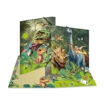 Set školních potřeb Teczka A3 z gumkami Dinozaury (pl, 2000, HERMA)