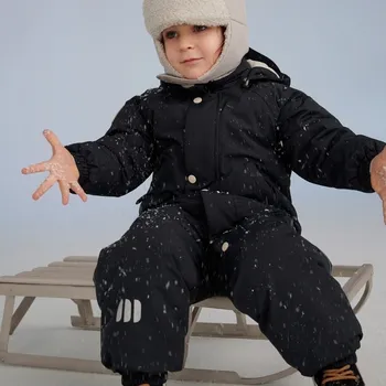 Kojenecká kombinéza LEOKID Zimní kombinéza Linn Black Coal Velikost (od výrobce): 18 - 24 m.