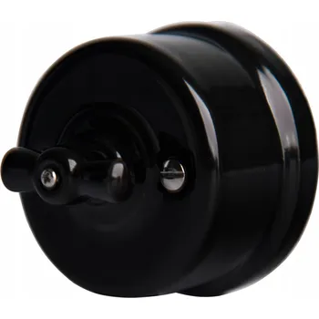 vypínač Dvojitý vypínač na omítku JLM A0043 černý