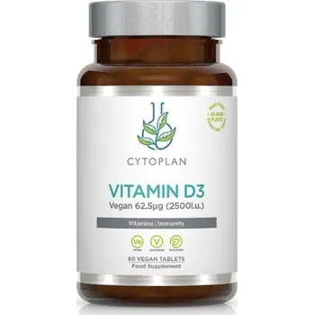 Cytoplan Vitamín D3 2500 IU, 60 vegan tablet