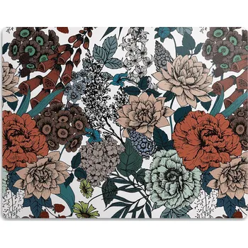 Obraz Voděodolná podložka pod misku Květiny retro 90x60 cm