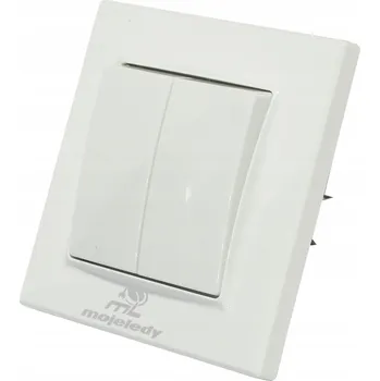 vypínač LcTec ARGO 9023 Dvojitý přepínač lustrový bílý 494646 s rámečkem