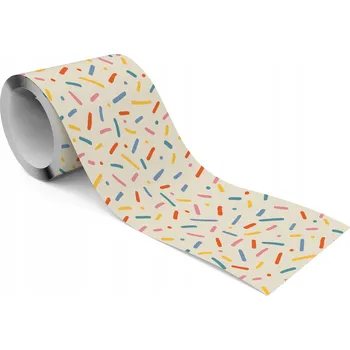 Fototapeta Dekorativní Bordura na Tapety do Dětského Pokoje Barevné KONFETY Abstrakce