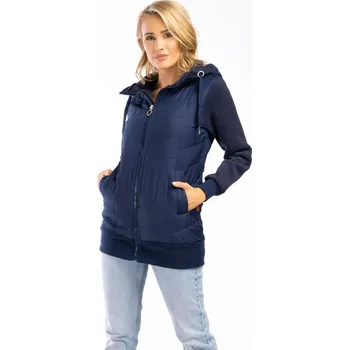 Dámská mikina Tmavě modrá prošívaná mikina/bunda