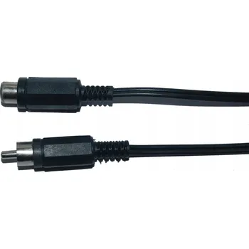 Audio kabel Reproduktorový kabel RCA zástrčka / RCA zásuvka 2x0,75mm, černý, 2m