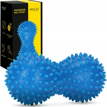 Masážní míček Masážní míček s bodlinami 4FIZJO 16 cm x 7 cm, modrý