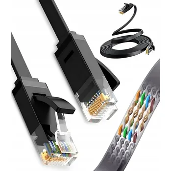 Síťový kabel Patchcord U/UTP Cat6 RJ45 / RJ45 15 m černý