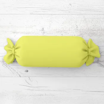 Dekorativní polštářek Polštář válec bonbon Rongo RG-026 Žlutozelený 15x40 cm