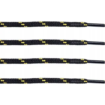 Tkaničky do bot ČERNÉ + ŽLUTÉ proužky Tkaničky do bot Outdoor Adidas Tkaničky 160 cm