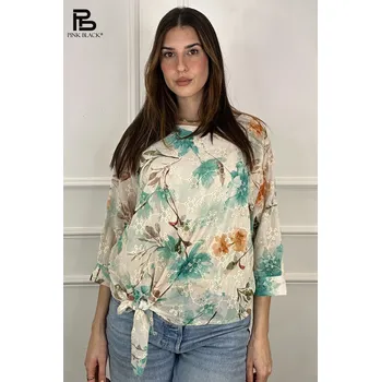 Dámská halenka Halenka vzor Lamiar 13759YXLS barva: modrá-tyrkysová