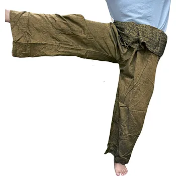 Dámské kalhoty Kalhoty na jógu - Oranžové, bavlněné kalhoty na jógu.