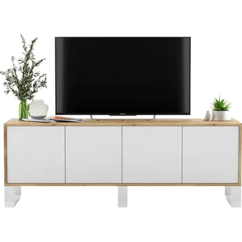 Televizní stolek Loft Wotan Bílý Mat