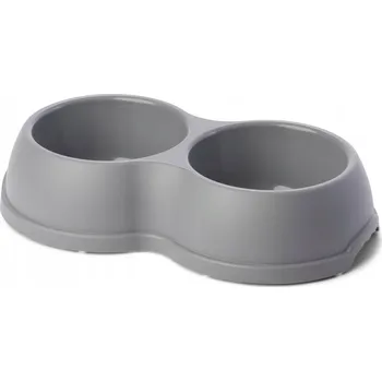 Miska pro psa Sada dvou plastových misek Barry King šedá 1,2 l