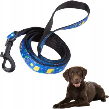 Vodítko pro psa Vodítko pro velkého a středního psa s rukojetí a módním potiskem, velikost L